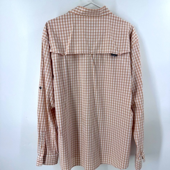 Fish Hippie Tan Casual Button Down Shirt with Classic Checkered Pattern - Picture 4 of 7